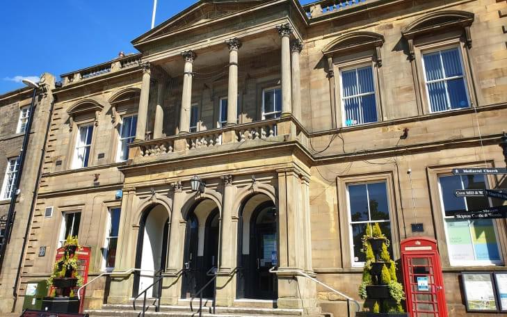 Skipton Town Hall front building facade